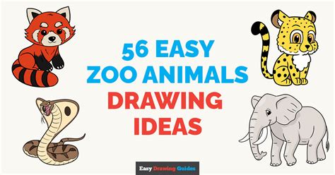 How to Draw Zoo Animals: 56 Step.